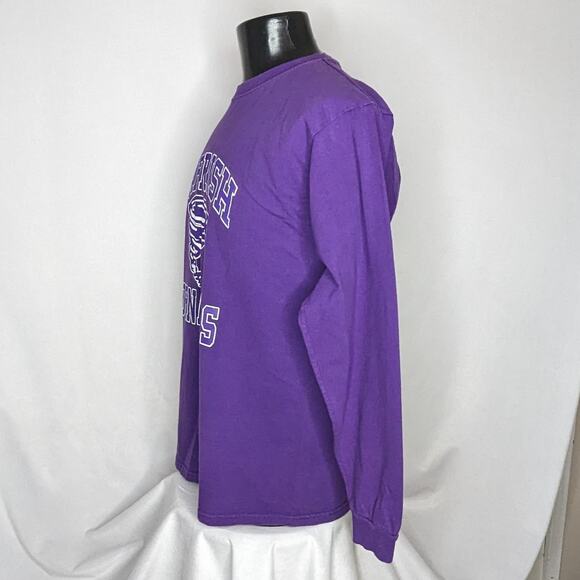 Delta Men's Long Sleeve Graphic T-Shirt - Large - Purple - Picture 2 of 4